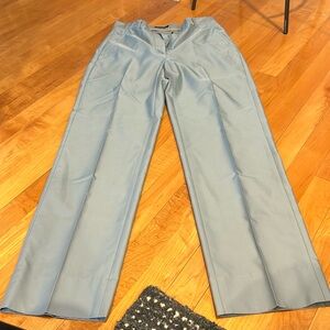Burberry London Baby Blue Front Pleat with Pockets Dress Pants
